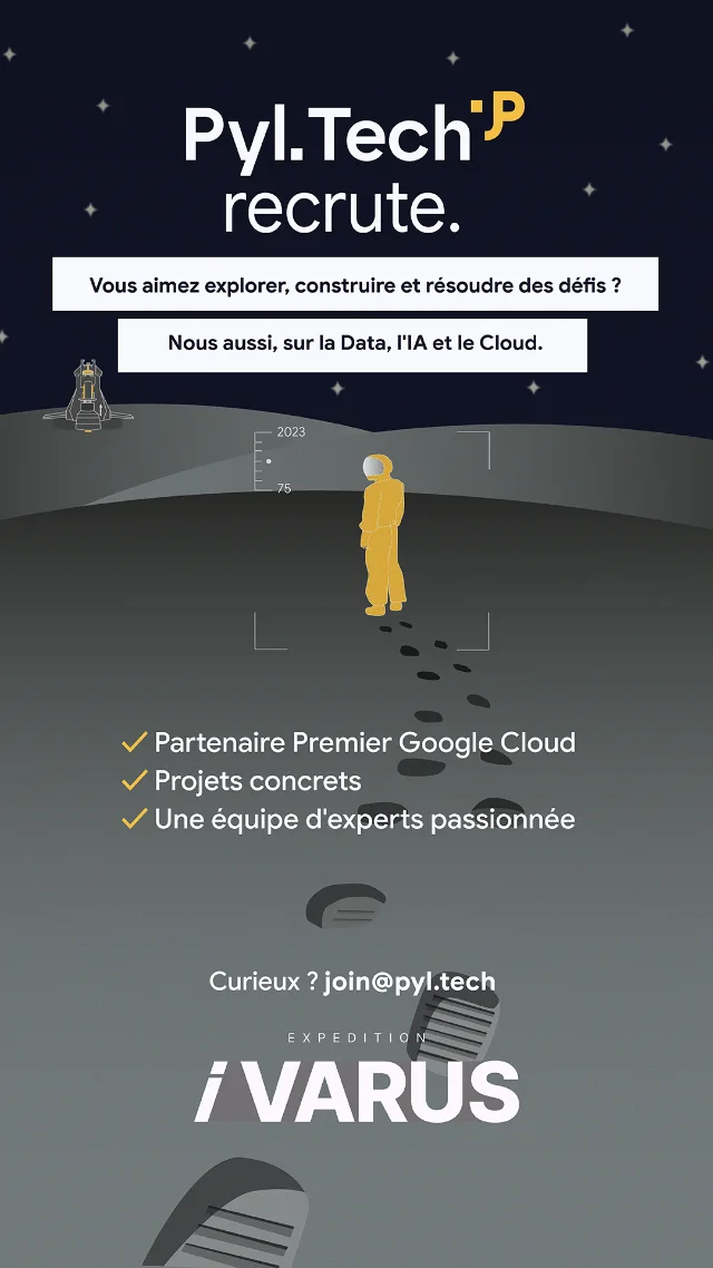 Affiche de recrutement Pyl.Tech aux couleurs de l'Expédition Ivarus